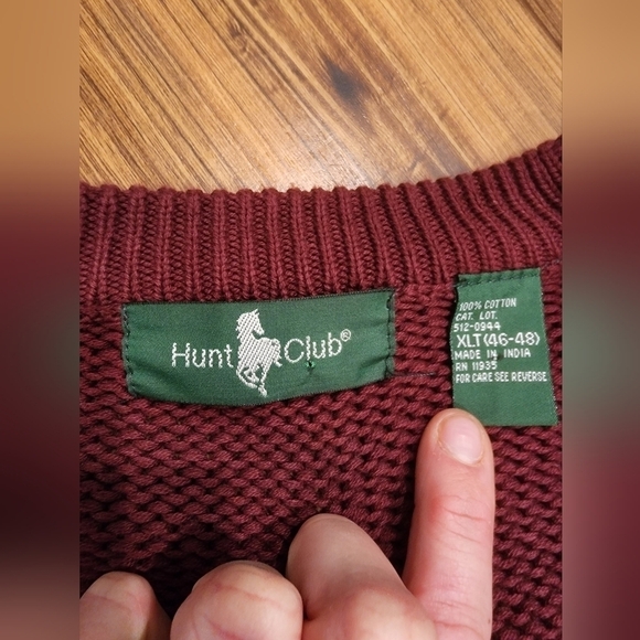 Vtg Hunt Club V-neck cardigan sweater - Picture 7 of 9